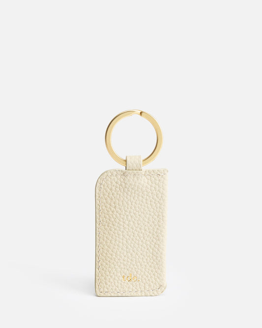 Image of Accessories. Productname: The Daily Edited Olivia Keyring Oat in Oat colour by brand - The Daily Edited