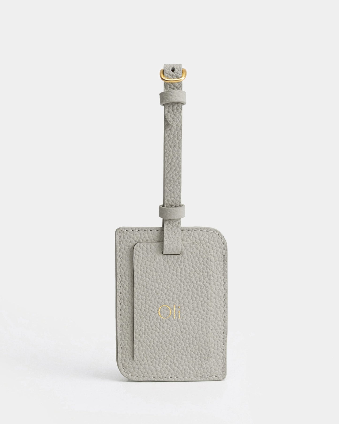 Image of Badge & Pass Holders. Productname: The Daily Edited Olivia Luggage Tag Whisper Grey in Grey colour by brand - The Daily Edited