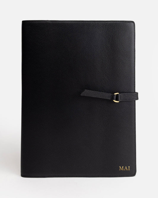 Image of Others. Productname: The Daily Edited Maia A4 Notebook Holder Black in Black colour by brand - The Daily Edited