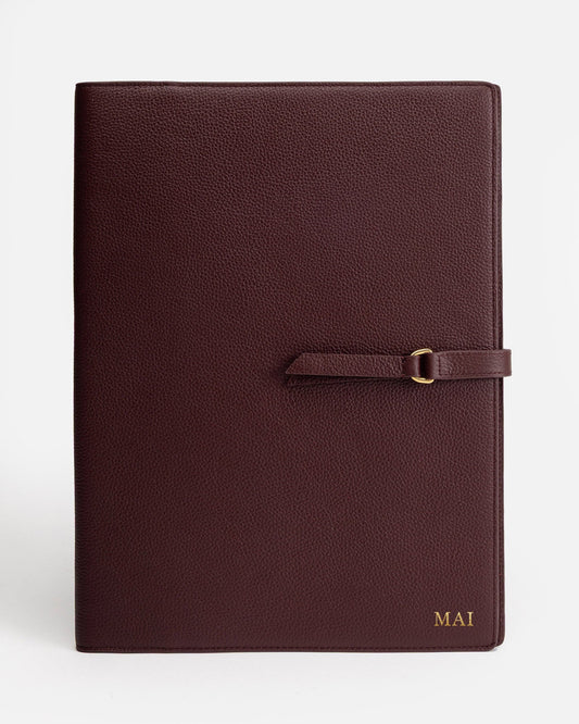Image of Others. Productname: The Daily Edited Maia A4 Notebook Holder Berry Jam in Jam colour by brand - The Daily Edited