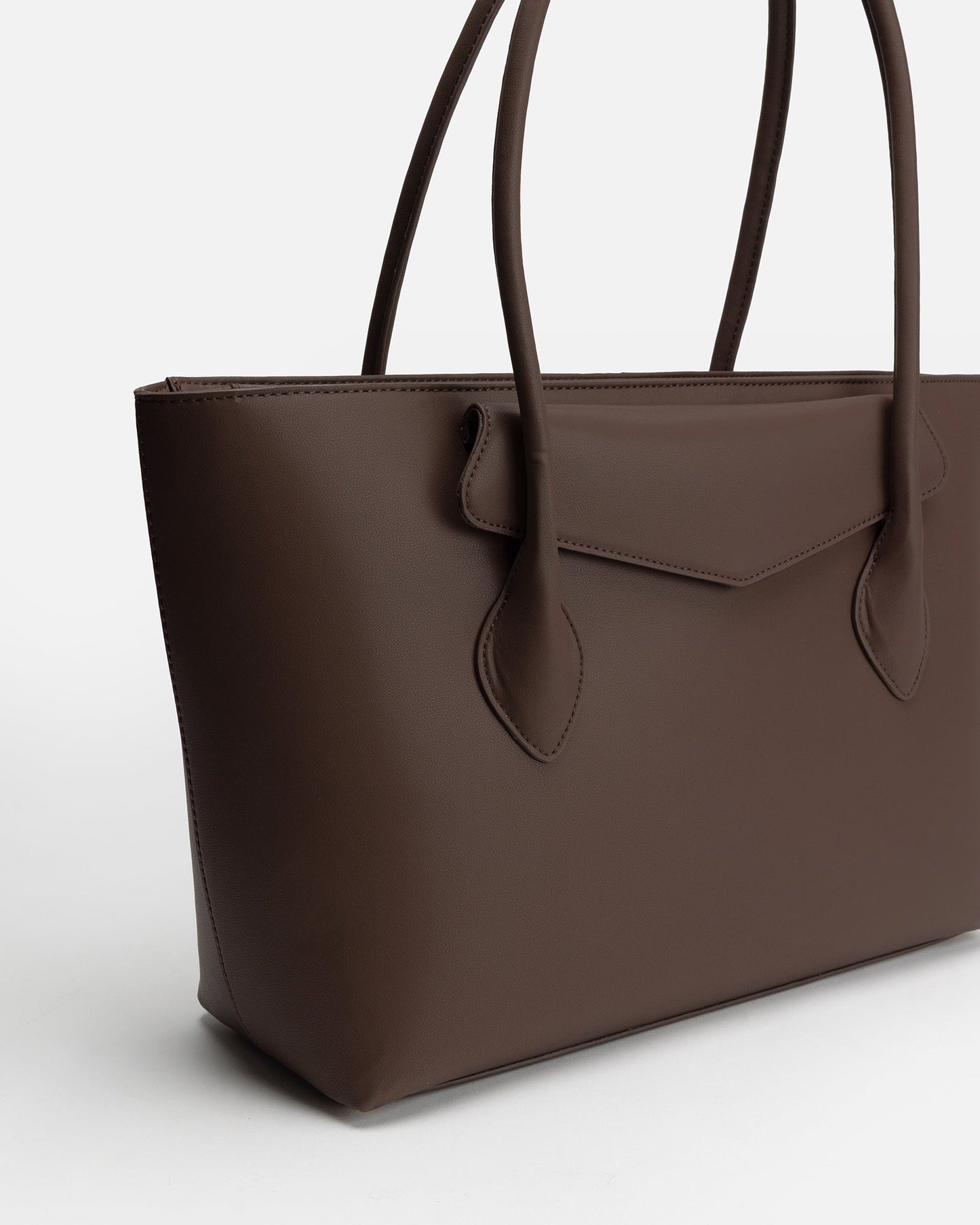 The Daily Edited Zaphia Work Shoulder Tote Bag (Brown)