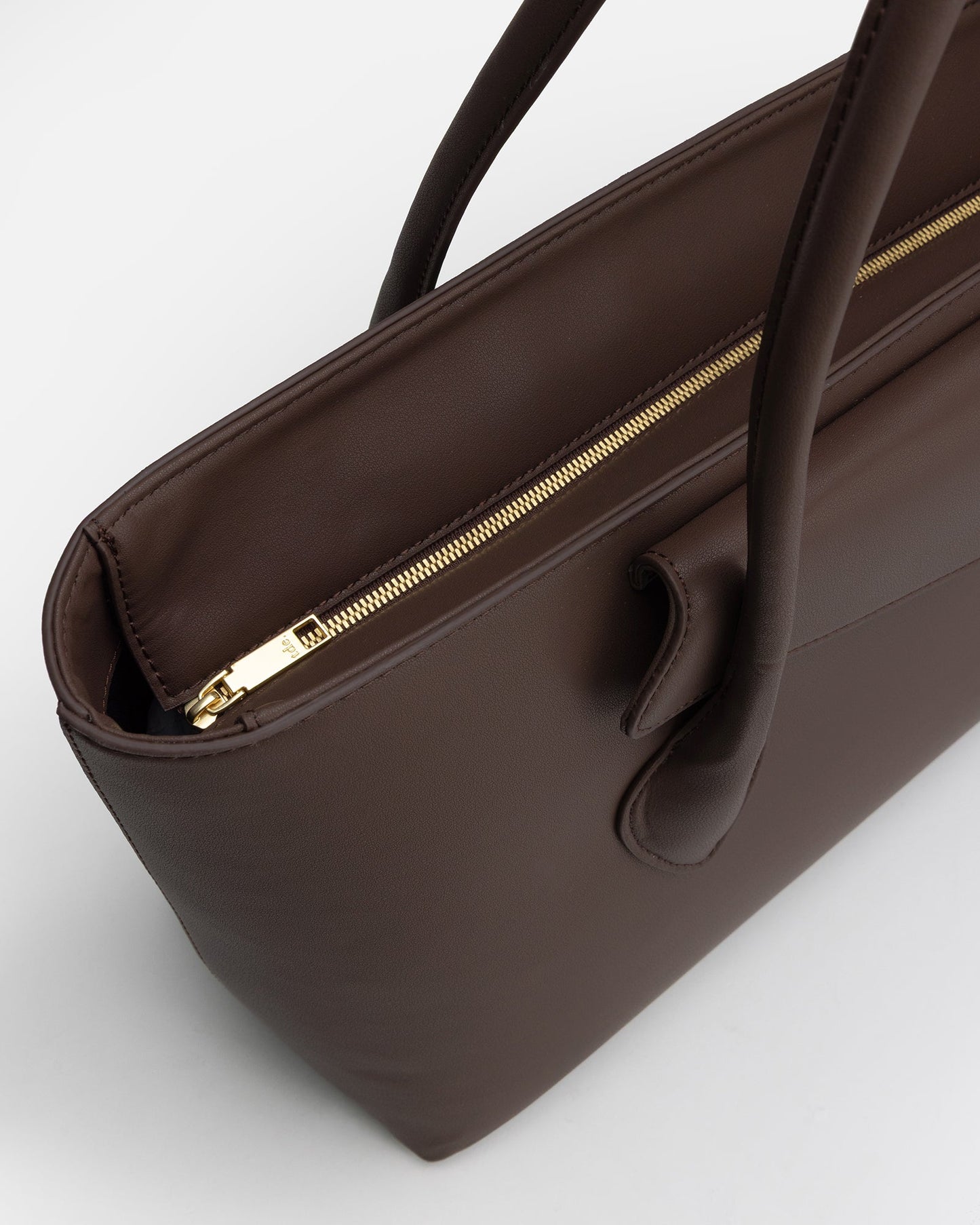 The Daily Edited Zaphia Work Shoulder Tote Bag (Brown)