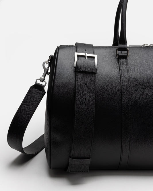 Image of Bags. Product name - Jude Weekend Bag Small Black and Silver in Black colour by brand - GROUP48