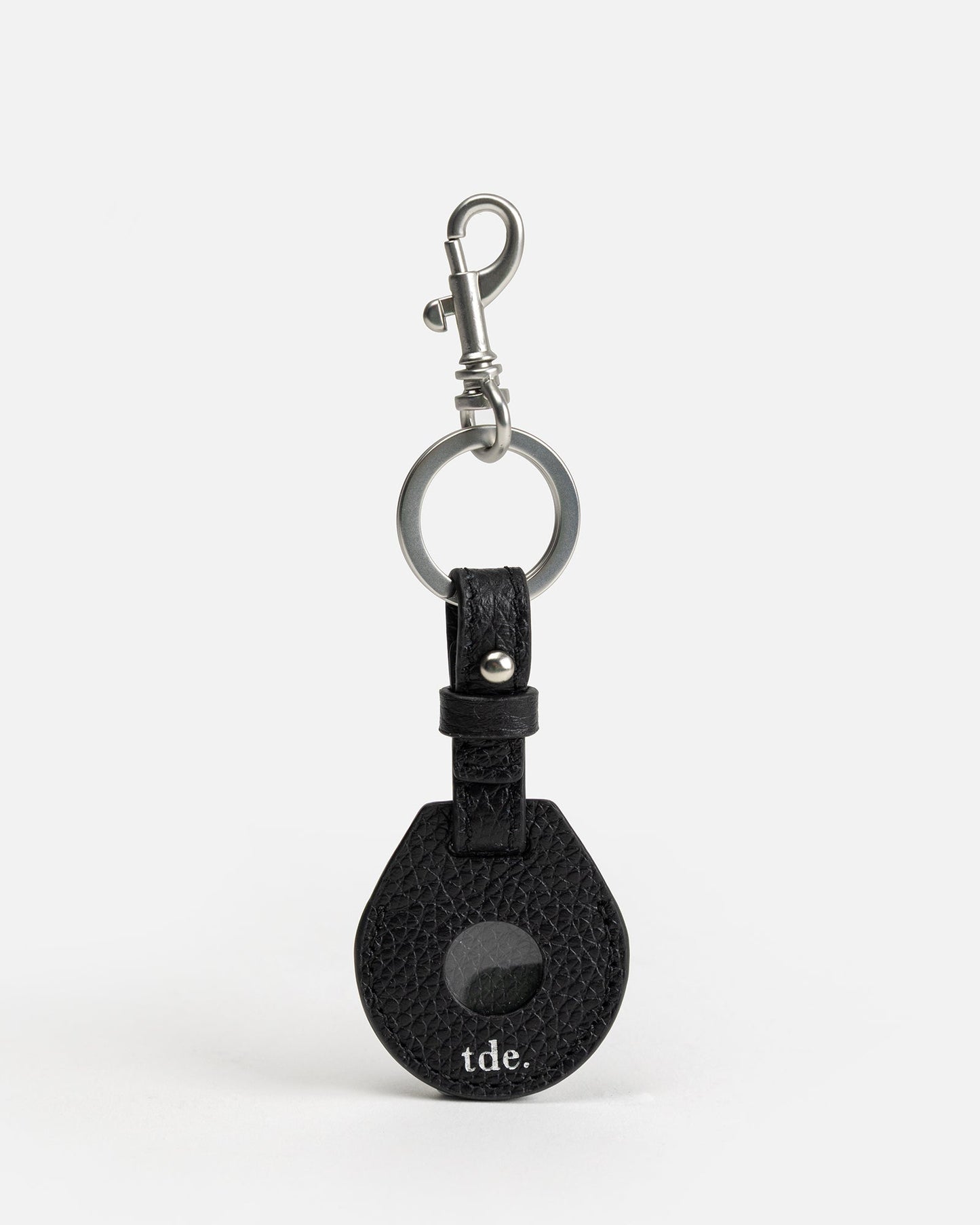 Image of Accessories. Productname: The Daily Edited Jude Airtag Keyring Black in Black colour by brand - The Daily Edited