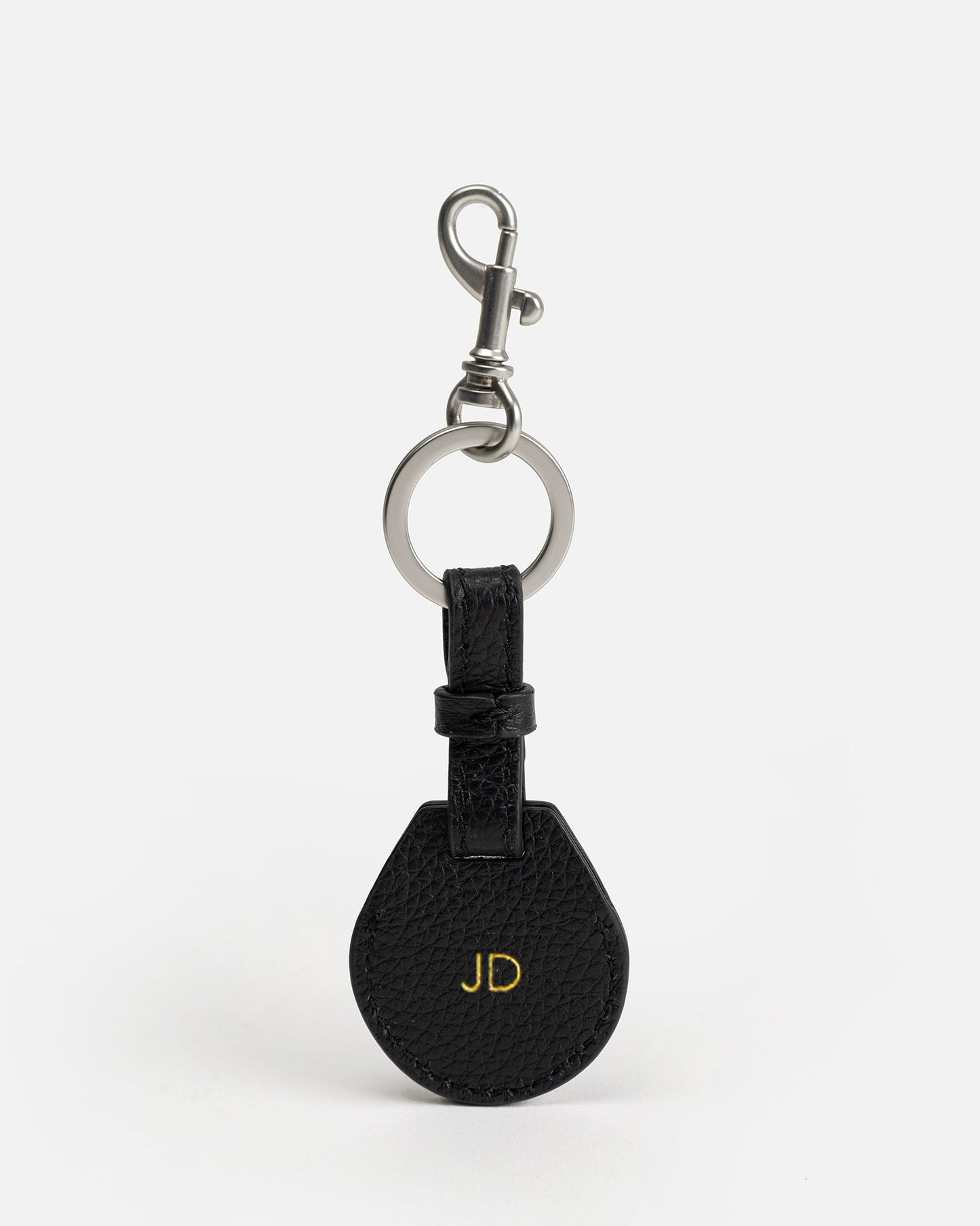 Image of Accessories. Productname: Jude Airtag Keyring Black in Black colour by brand - The Daily Edited