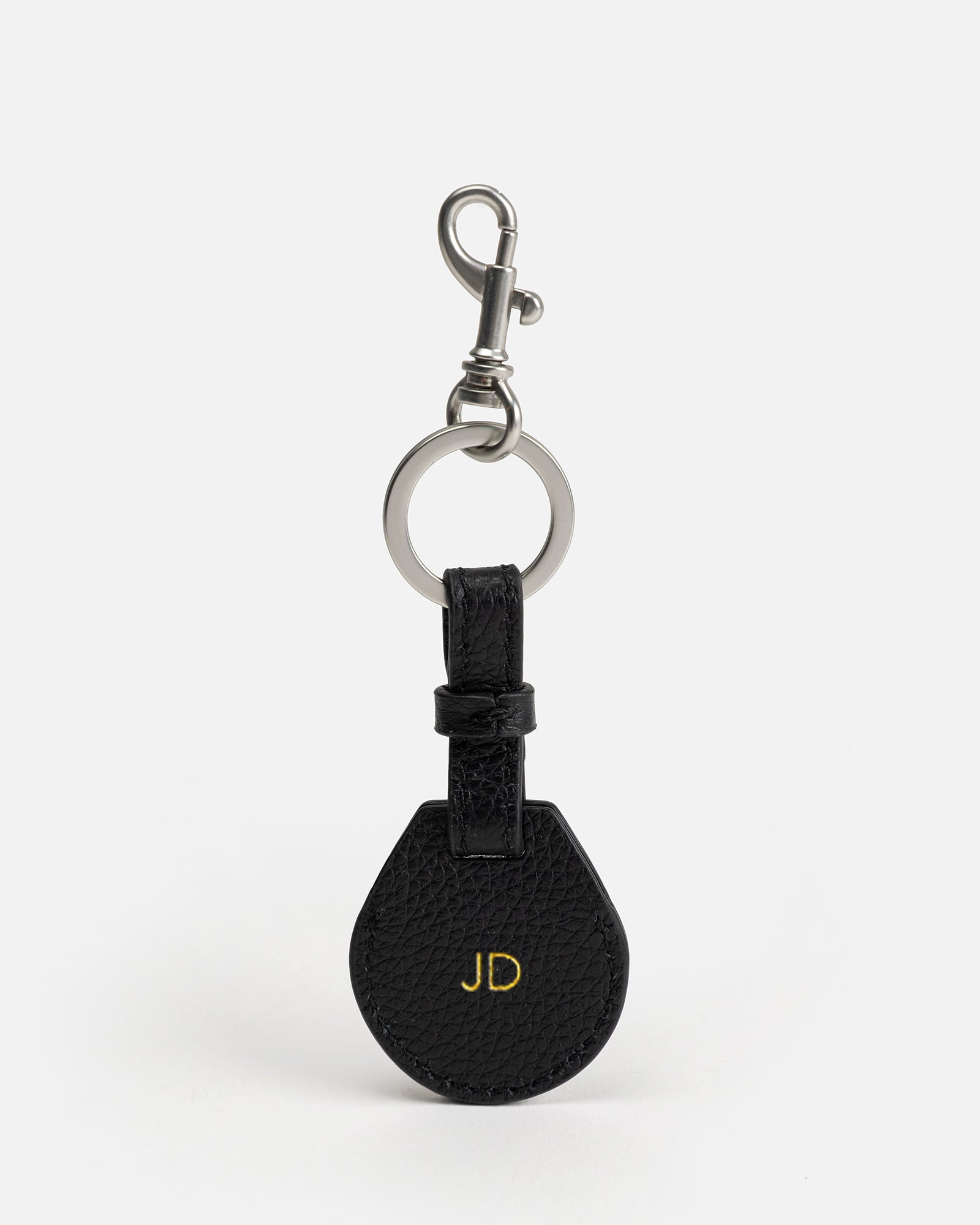 Image of Accessories. Productname: Jude Airtag Keyring Black in Black colour by brand - The Daily Edited