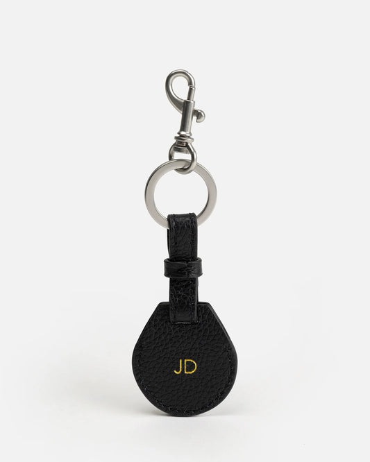 Image of Keychains. Product name - Jude Airtag Keyring Black in Black colour by brand - GROUP48