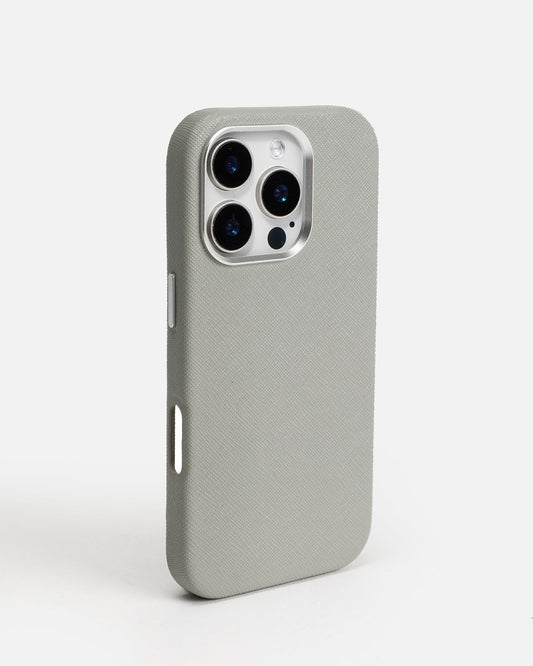 Image of Electronics Accessories. Productname: The Daily Edited iPhone 16 Pro Case Grey in Grey colour by brand - The Daily Edited