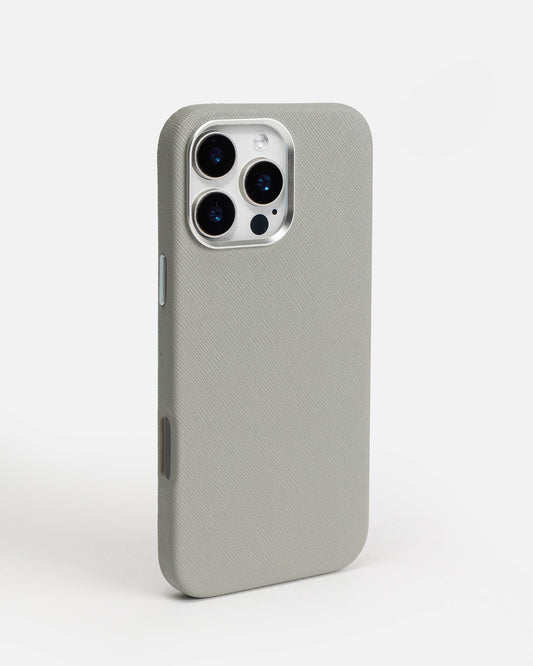 Image of Electronics Accessories. Productname: The Daily Edited iPhone 16 Pro Max Case Grey in Grey colour by brand - The Daily Edited