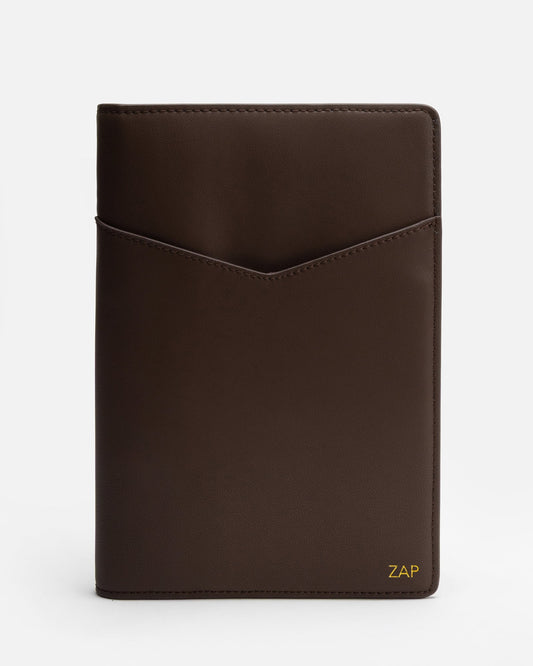 Image of Notebooks & Notepads. Product name - Zaphia A5 Notebook Cover Brown in Brown colour by brand - The Daily Edited