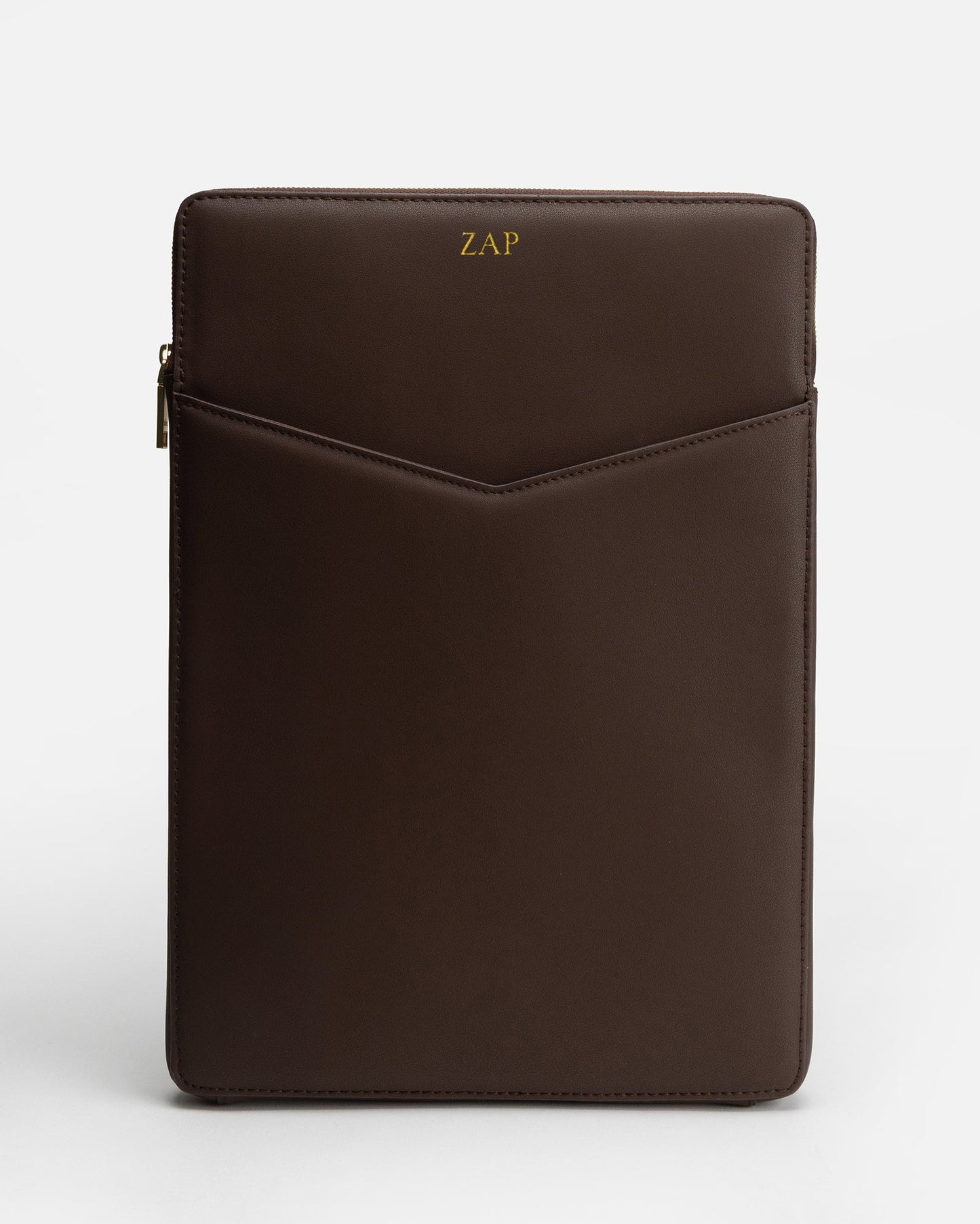 Image of Electronics Accessories. Product name - Zaphia 14" Laptop Case Brown in Brown colour by brand - The Daily Edited