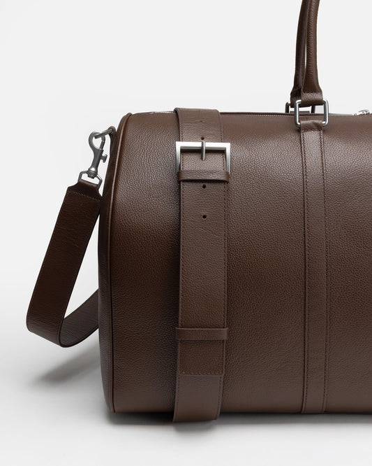 Image of Bags. Productname: Jude Weekend Bag Medium Chestnut in Chestnut colour by brand - The Daily Edited