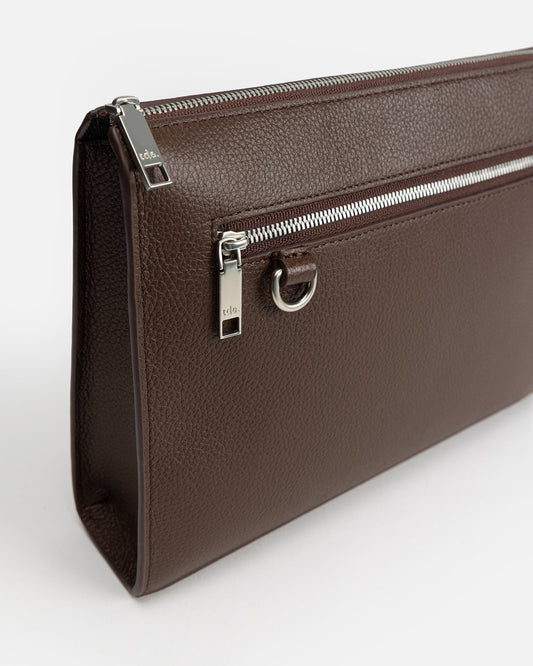 Image of Bags. Productname: The Daily Edited Jude Travel Pouch Large Chestnut in Chestnut colour by brand - The Daily Edited
