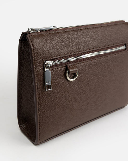Image of Bags. Productname: The Daily Edited Jude Travel Pouch Small Chestnut in Chestnut colour by brand - The Daily Edited