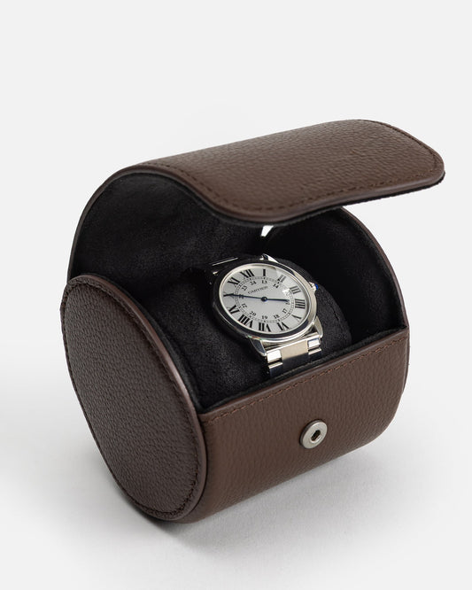 Image of Watches. Productname: The Daily Edited Jude Watch Roll Chestnut in Chestnut colour by brand - The Daily Edited