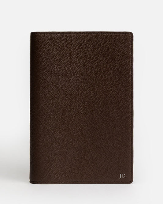 Image of Notebooks & Notepads. Product name - Jude A5 Notebook Holder Chestnut in Chestnut colour by brand - GROUP48
