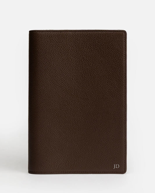 Image of Notebooks & Notepads. Product name - Jude A5 Notebook Holder Chestnut in Chestnut colour by brand - GROUP48