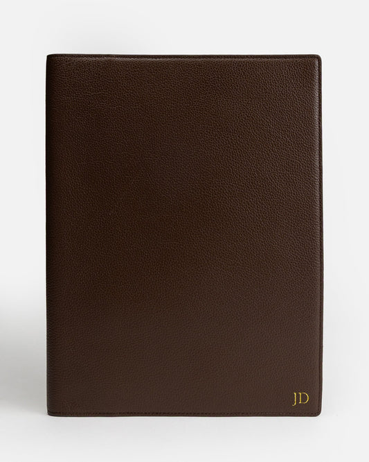 Image of Notebooks & Notepads. Product name - Jude A4 Notebook Holder Chestnut in Chestnut colour by brand - GROUP48
