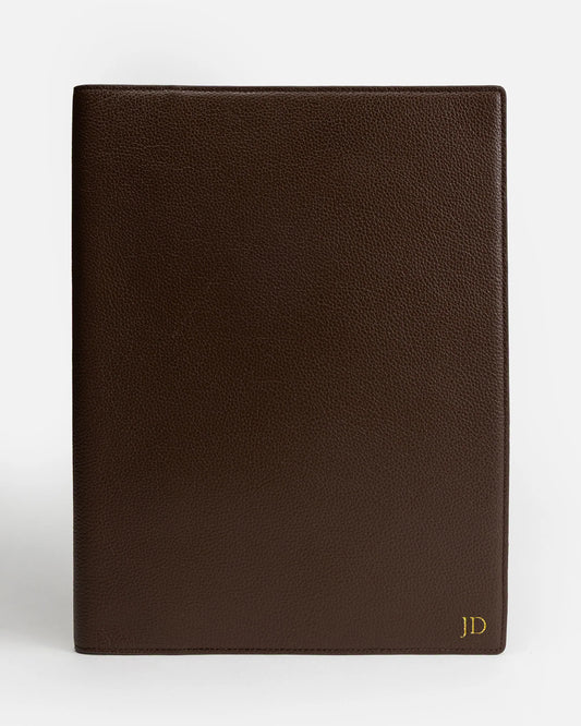 Image of Notebooks & Notepads. Product name - Jude A4 Notebook Holder Chestnut in Chestnut colour by brand - GROUP48