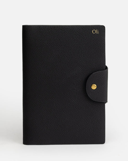 Image of Others. Productname: The Daily Edited Olivia A5 Notebook Holder Black in Black colour by brand - The Daily Edited