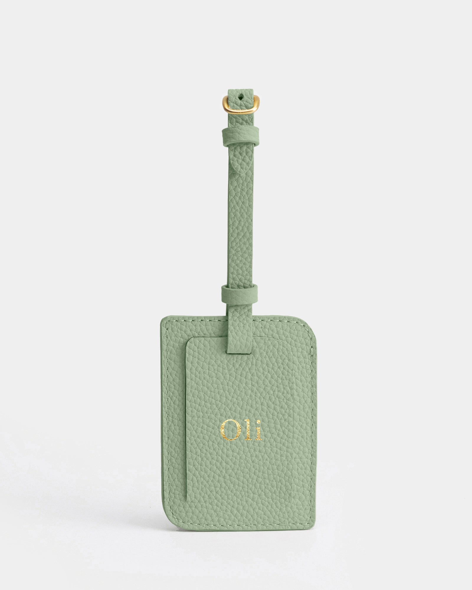 Image of Badge & Pass Holders. Product name - Olivia Luggage Tag Sage in Sage colour by brand - GROUP48