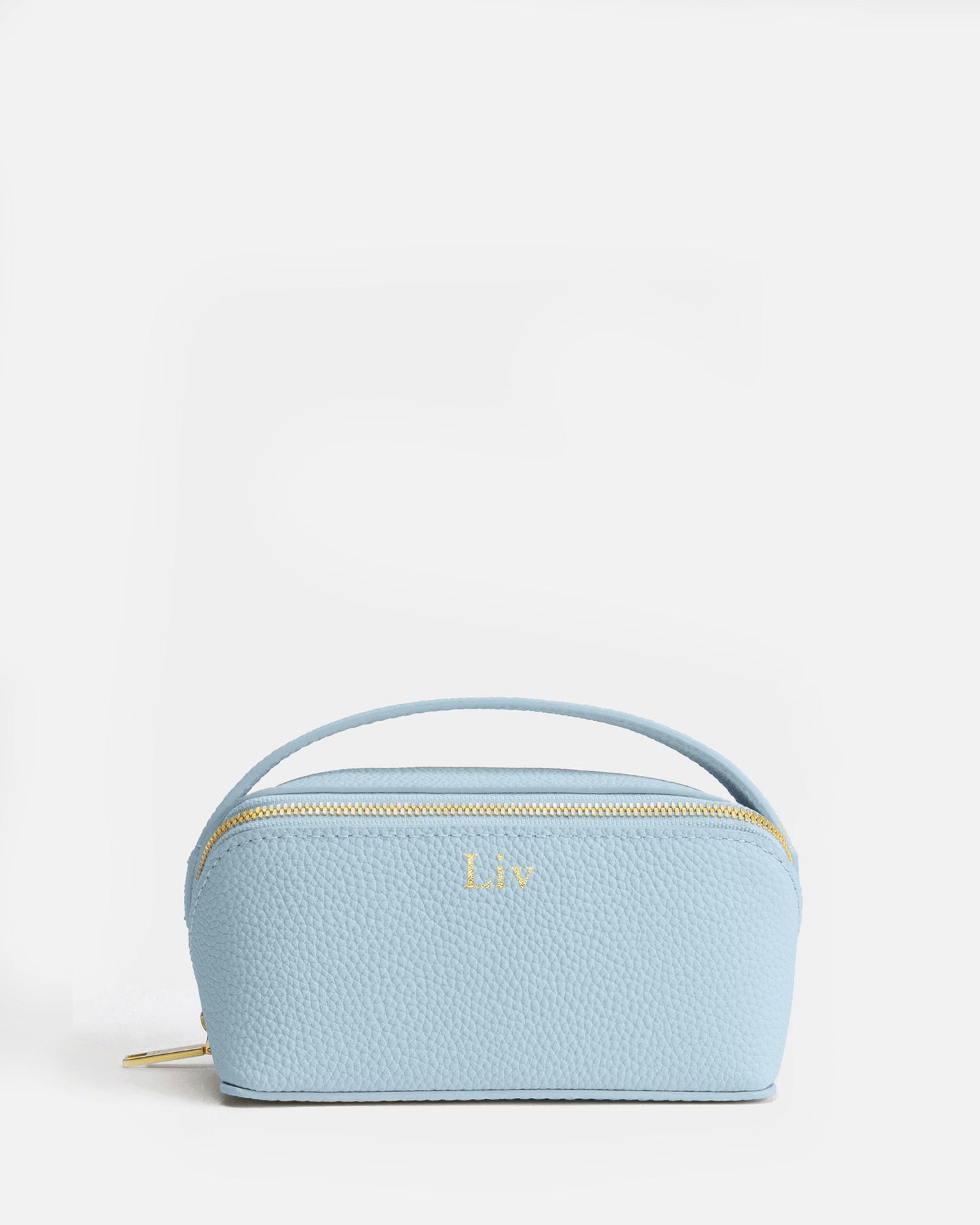 Image of Health & Beauty. Product name - Olivia Medium Travel Case Baby Blue in Blue colour by brand - The Daily Edited