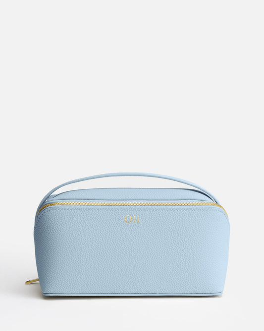 Image of Health & Beauty. Product name - Olivia Large Travel Case Baby Blue in Blue colour by brand - The Daily Edited