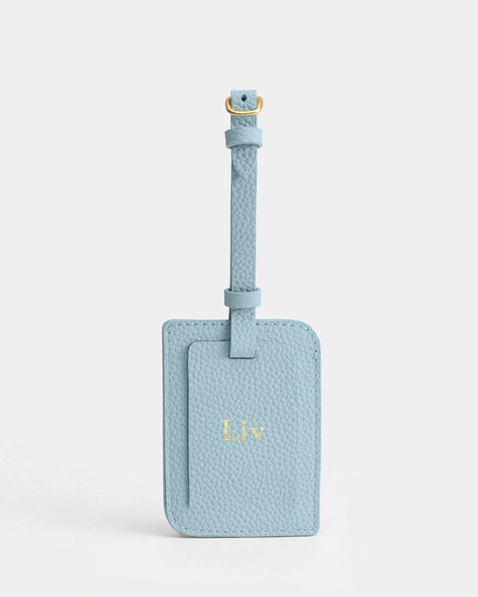 Image of Badge & Pass Holders. Product name - Olivia Luggage Tag Baby Blue in Blue colour by brand - GROUP48