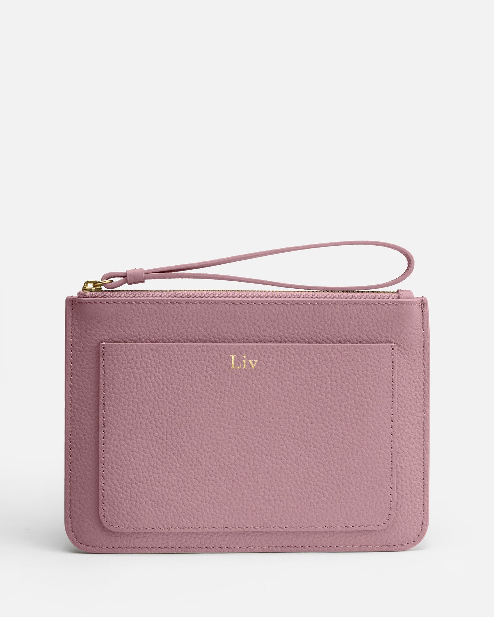 Image of Bags. Product name - Olivia Pouch Musk Mauve in Mauve colour by brand - GROUP48