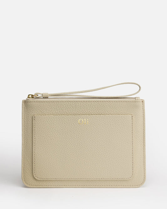 Image of Bags. Product name - Olivia Pouch Oat in Oat colour by brand - GROUP48