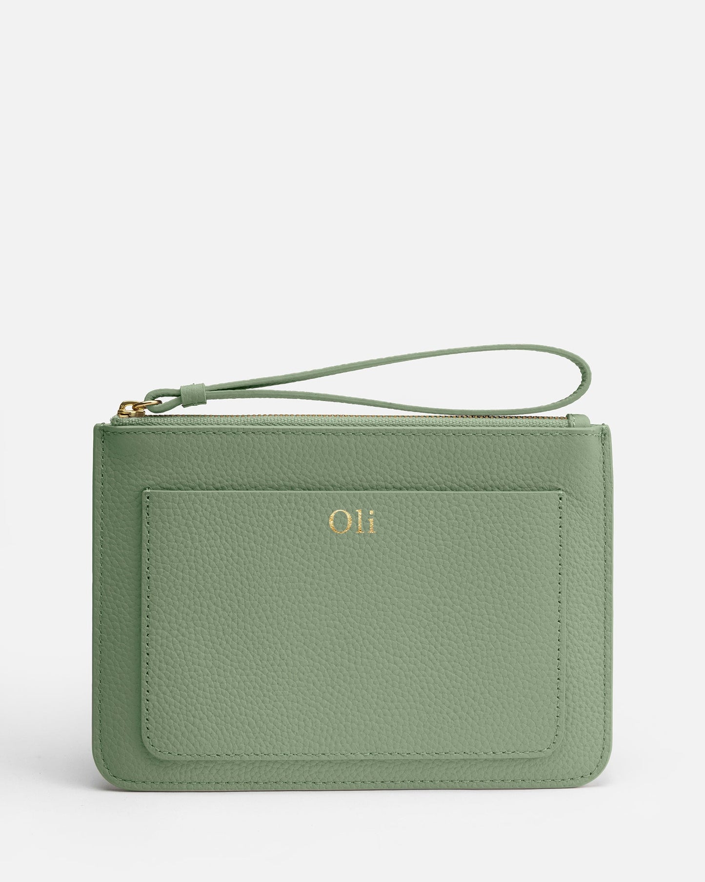 Image of Bags. Product name - Olivia Pouch Sage in Sage colour by brand - GROUP48
