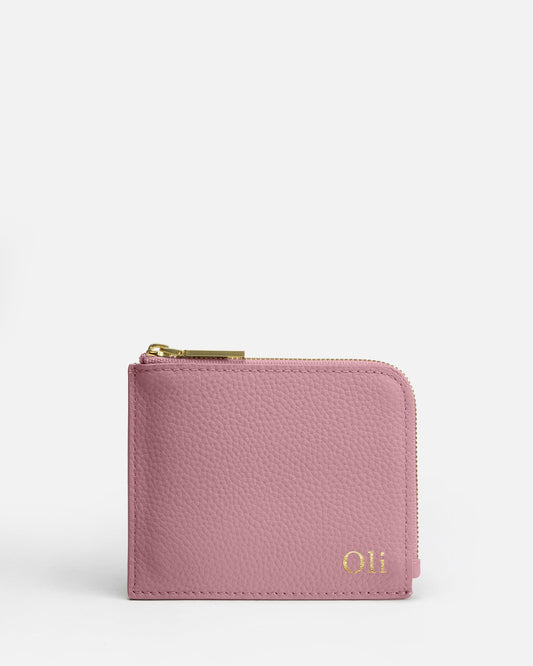 Image of Wallets & Money Clips. Product name - Olivia Wallet With Card Holder Musk Mauve in Mauve colour by brand - GROUP48