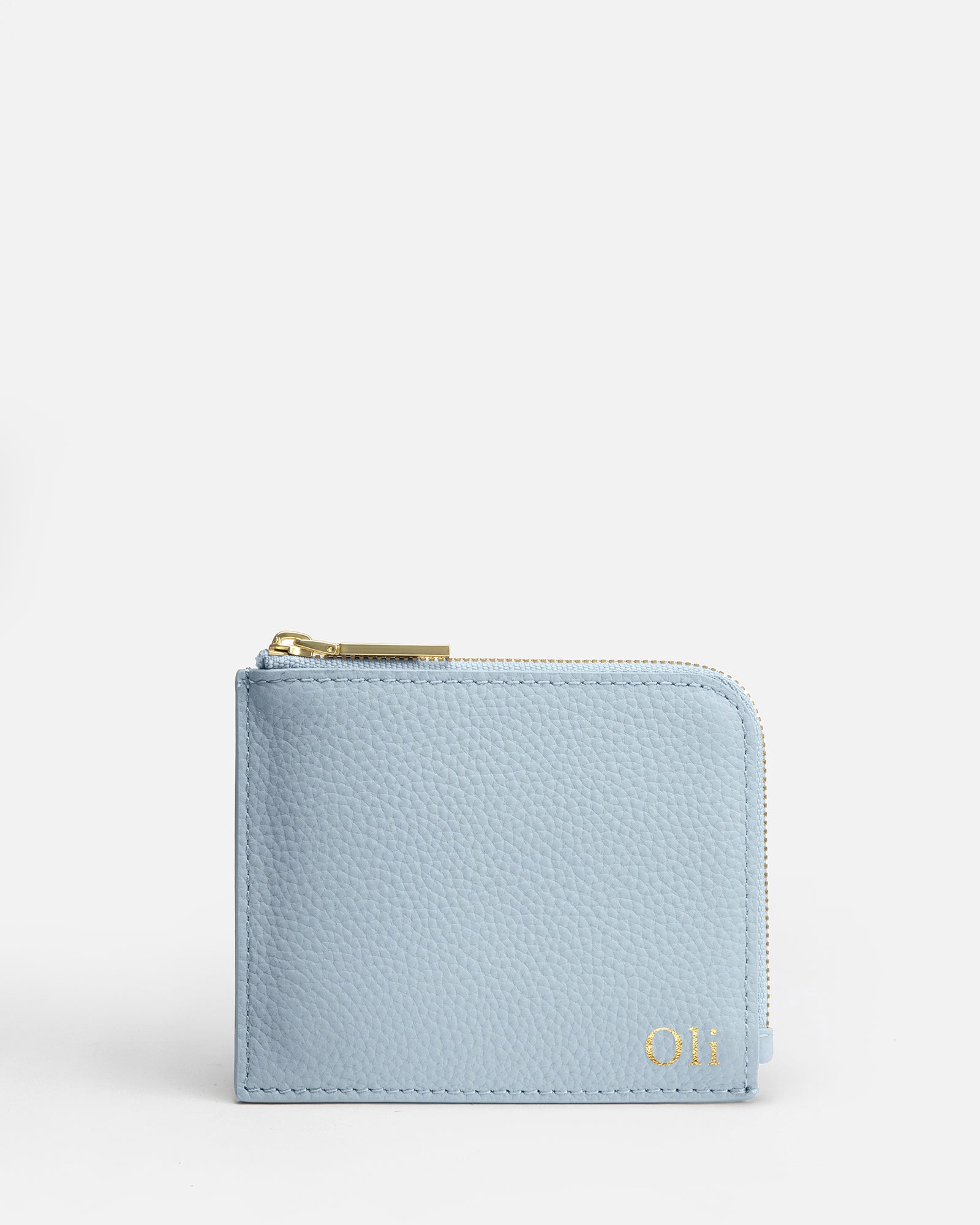 Image of Wallets & Money Clips. Product name - Olivia Wallet With Card Holder Baby Blue in Blue colour by brand - The Daily Edited