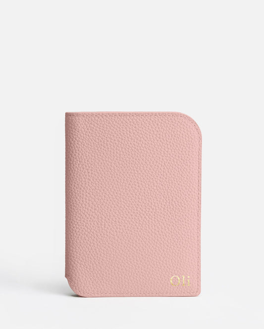 Image of Badge & Pass Holders. Product name - Olivia Passport Holder Soft Pink in Pink colour by brand - The Daily Edited