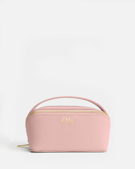 Image of Health & Beauty. Product name - Olivia Medium Travel Case Soft Pink in Pink colour by brand - GROUP48