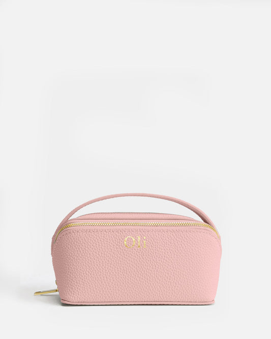 Image of Health & Beauty. Product name - Olivia Medium Travel Case Soft Pink in Pink colour by brand - The Daily Edited
