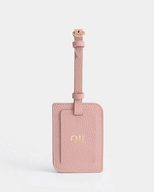 Image of Badge & Pass Holders. Product name - Olivia Luggage Tag Soft Pink in Pink colour by brand - The Daily Edited