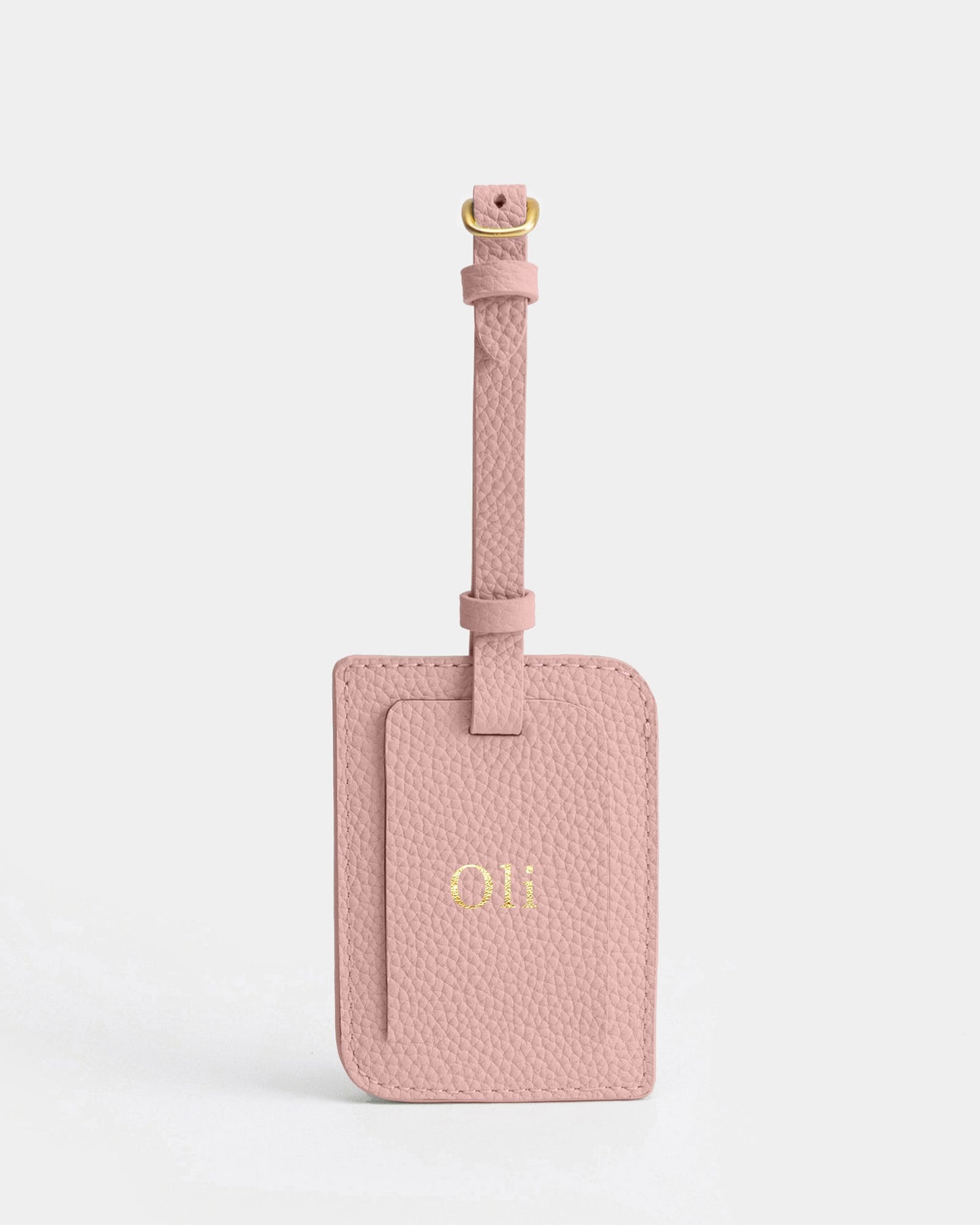 Image of Badge & Pass Holders. Product name - Olivia Luggage Tag Soft Pink in Pink colour by brand - The Daily Edited