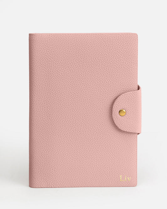 Image of Notebooks & Notepads. Product name - Olivia A5 Notebook Holder Soft Pink in Pink colour by brand - The Daily Edited