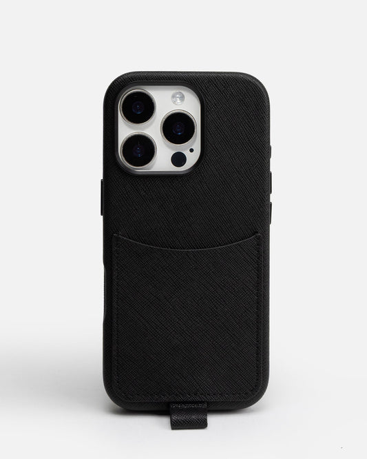 GROUP48 iPhone 16 Pro Case with Crossbody Strap (Black)