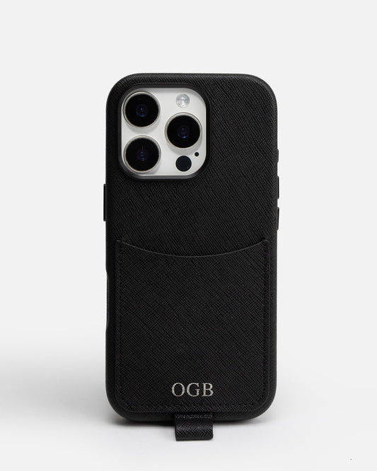 Image of Mobile Phone Cases. Product name - iPhone 16 Pro Case with Crossbody Strap Black in Black colour by brand - GROUP48