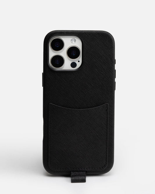 GROUP48 iPhone 16 Pro Max Case with Crossbody Strap (Black)