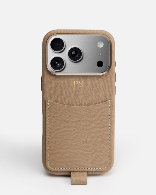 Image of Mobile Phone Cases. Product name - iPhone 17 Pro Case with Crossbody Strap Latte in Latte colour by brand - GROUP48