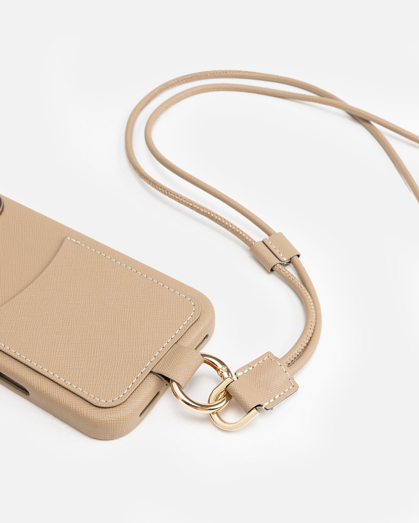 GROUP48 iPhone 16 Pro Case with Crossbody Strap (Latte)