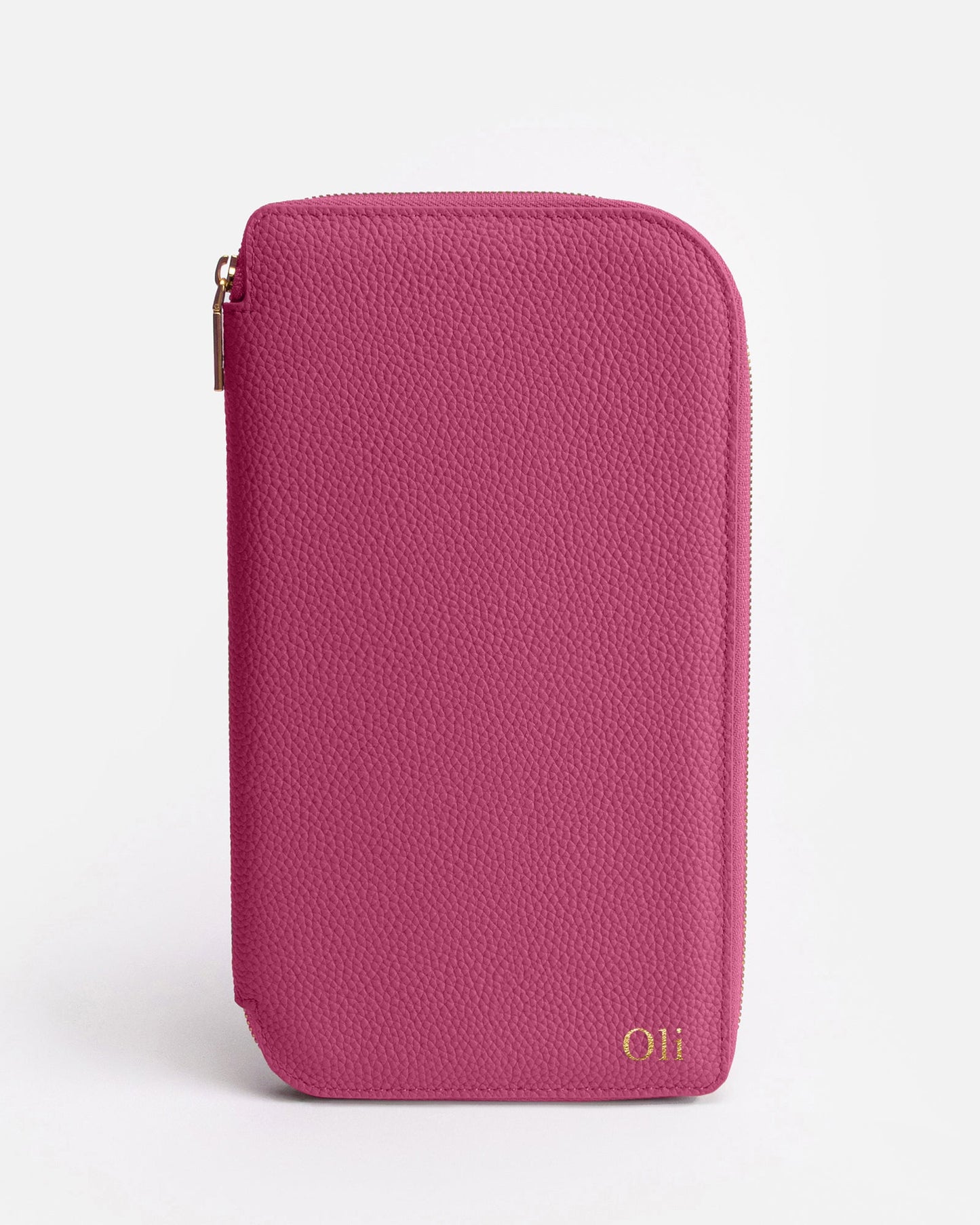 Image of Wallets & Money Clips. Product name - OLIVIA FAMILY TRAVEL WALLET in Fushia colour by brand - GROUP48