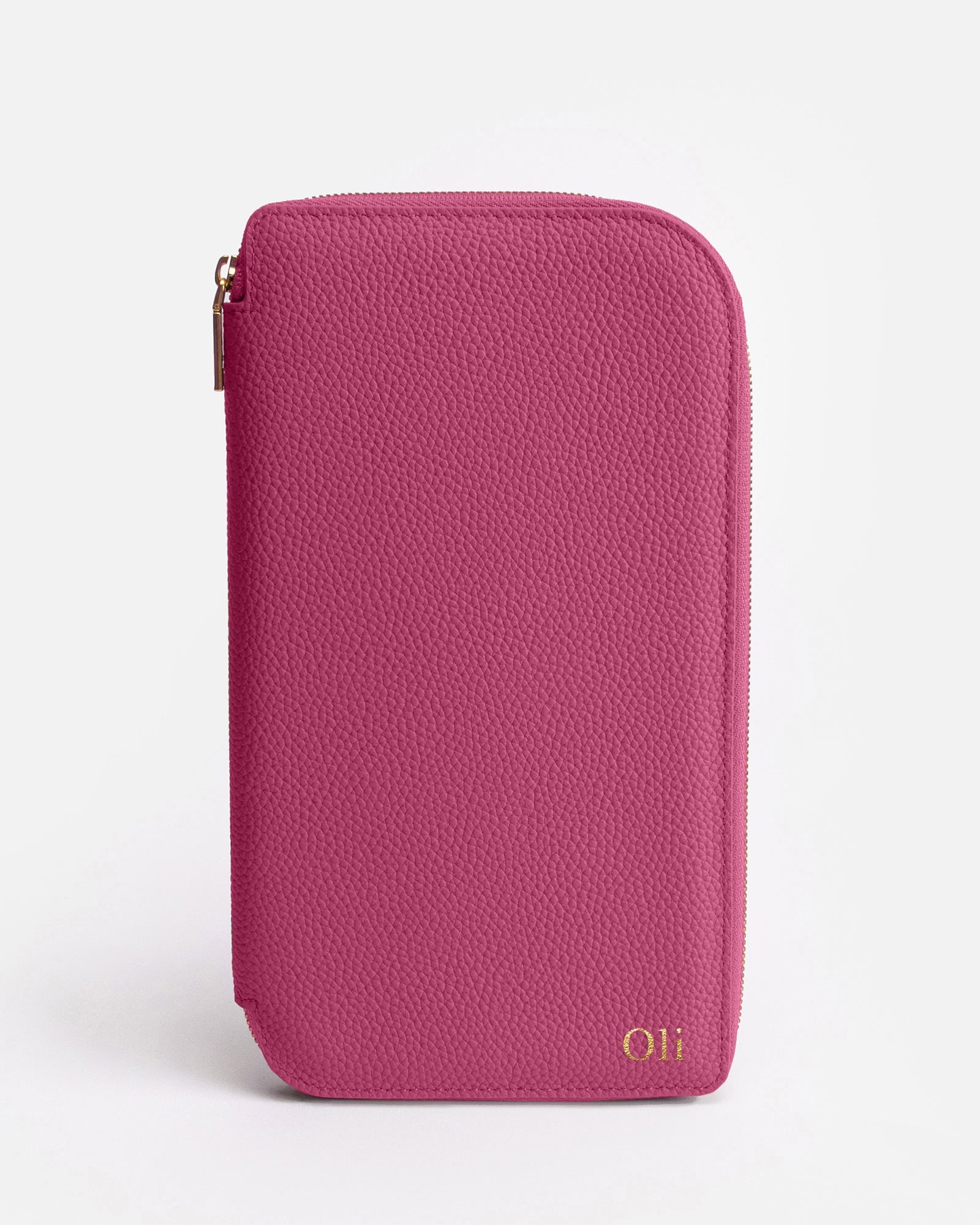 Image of Wallets & Money Clips. Product name - OLIVIA FAMILY TRAVEL WALLET in Fushia colour by brand - GROUP48