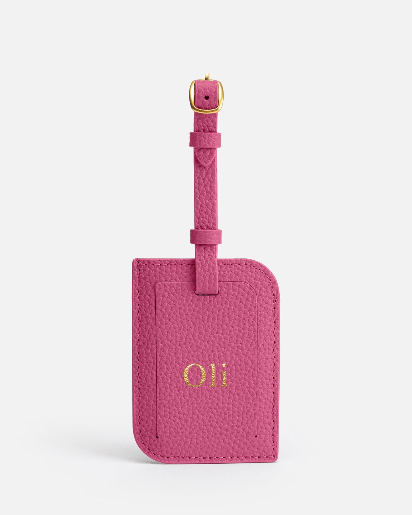 Image of Badge & Pass Holders. Product name - OLIVIA LUGGAGE TAG in Fushia colour by brand - GROUP48