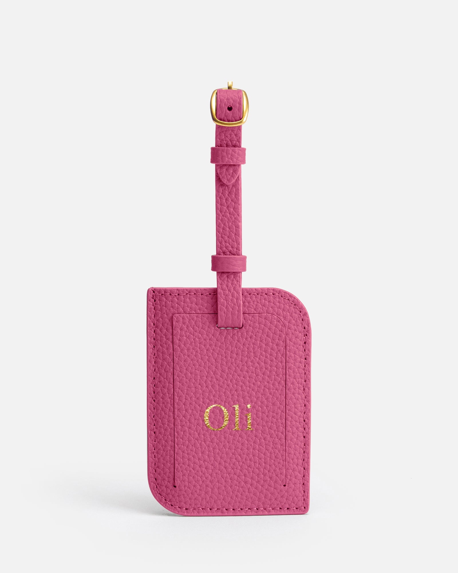 Image of Badge & Pass Holders. Product name - OLIVIA LUGGAGE TAG in Fushia colour by brand - GROUP48