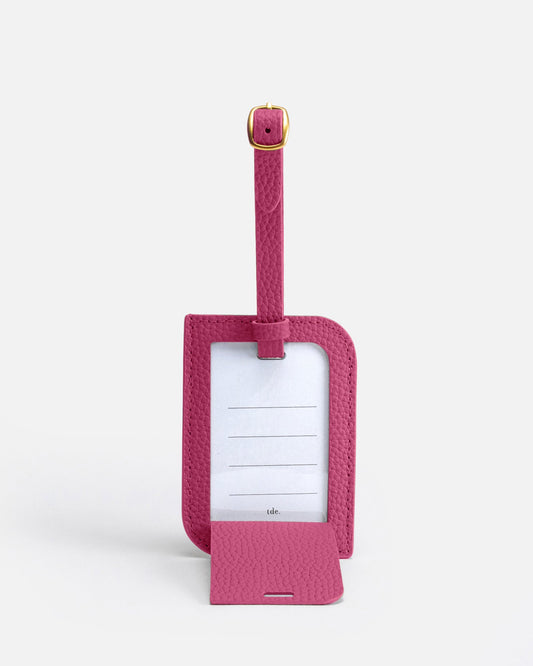 Image of Badge & Pass Holders. Product name - OLIVIA LUGGAGE TAG in Fushia colour by brand - GROUP48