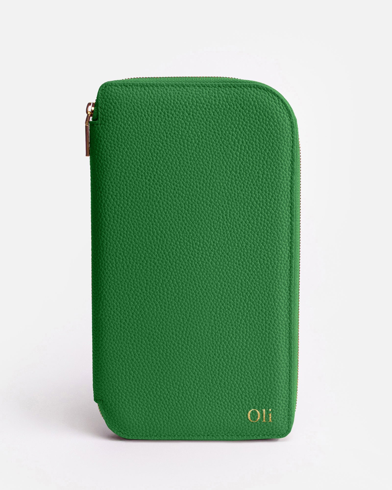 Image of Wallets & Money Clips. Product name - OLIVIA FAMILY TRAVEL WALLET in Emerald colour by brand - GROUP48